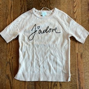 Brand New “J’adore” Short Sleeved Sweater